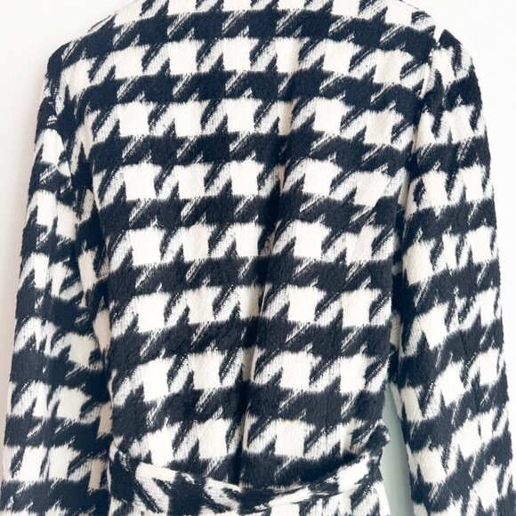 L'Agence Black White Check Print Zuri Half Duster 14 - Picture 8 of 9